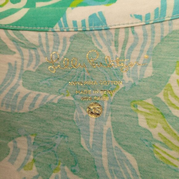 Lilly Pulitzer Palmetto Dress Womens XS Lagoon Green Wave Rider Beachy Cruise - Picture 9 of 9